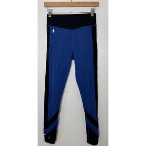 Smartwool Sport Fleece Colorblock Leggings Womens S Blueberry Hill Size Small